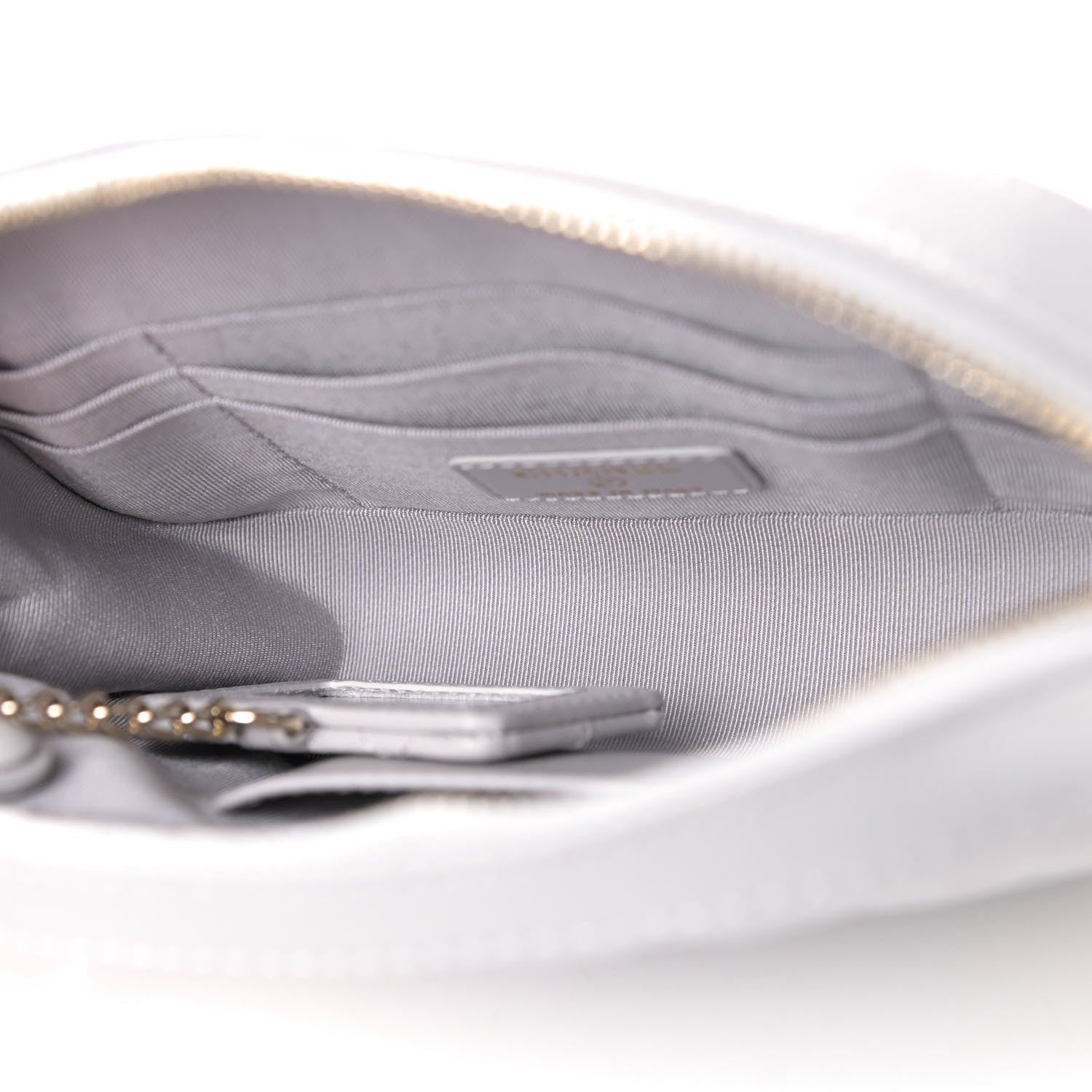 Chanel Caviar Quilted Camera Case Grey 4 of 4
