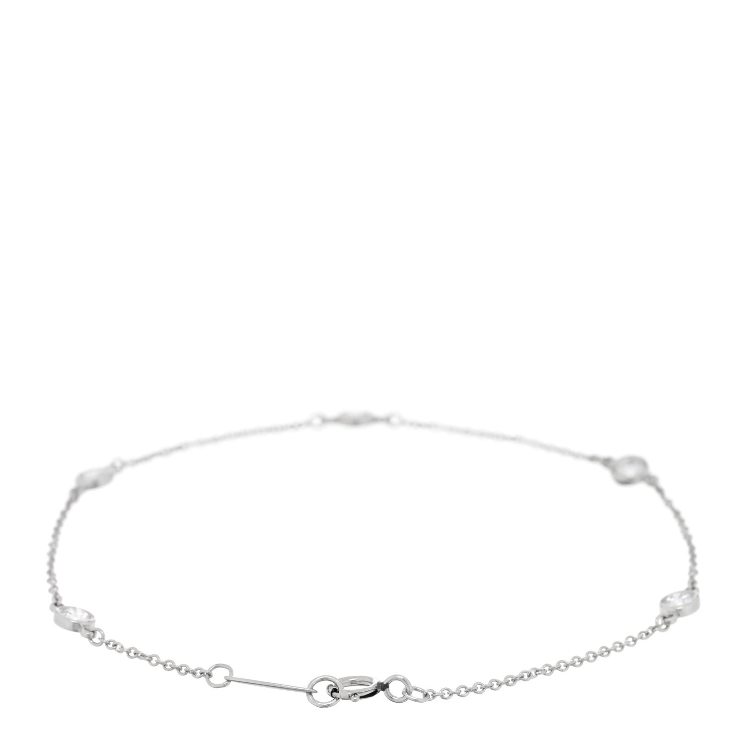 Tiffany Platinum Diamond .40ctw Elsa Peretti Diamonds by the Yard Station Bracelet 2 of 3