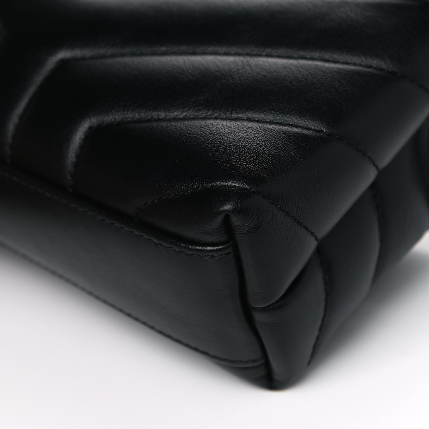 Calfskin Y Quilted Monogram Toy Loulou Crossbody Bag Black