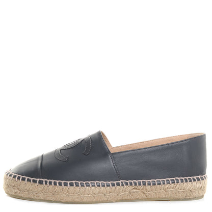 Chanel Lambskin CC Espadrilles 40 Dark Grey 1 of 7
