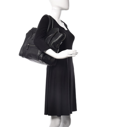 Celine Drummed Calfskin Mini Luggage Black 2 of 18