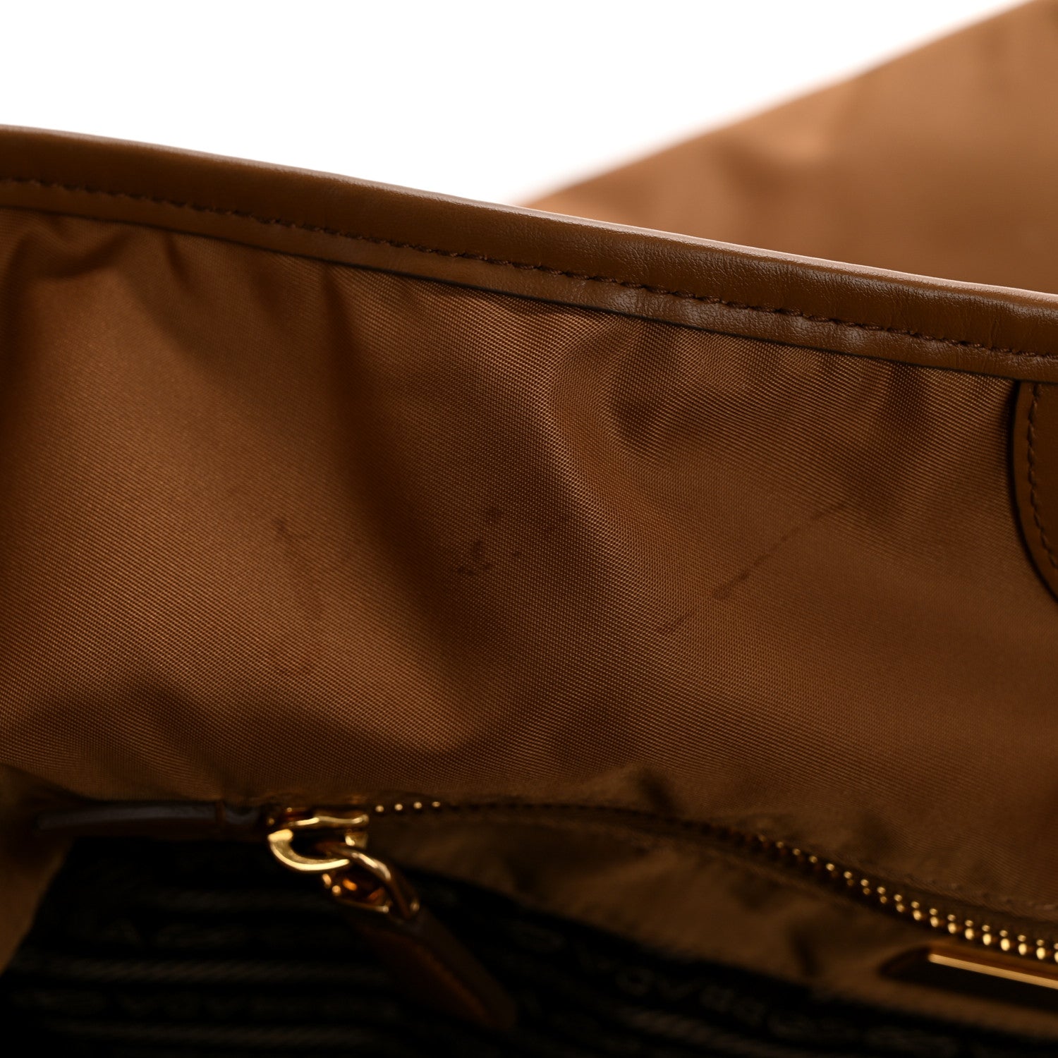 Prada Re-Nylon Triangle Large Mariner Shoulder Bag Brandy 11 of 11