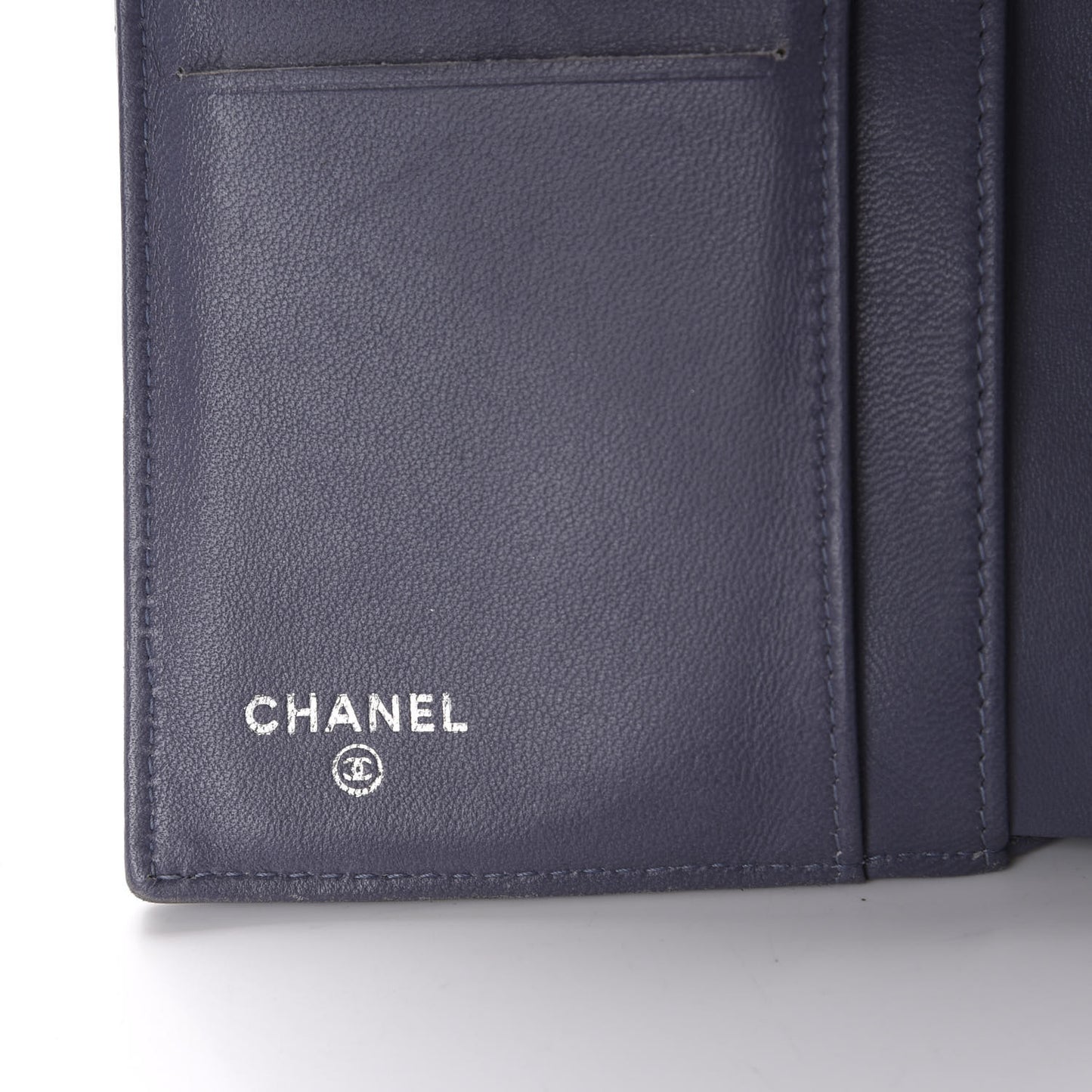 Lambskin Quilted Large Flap Wallet Purple