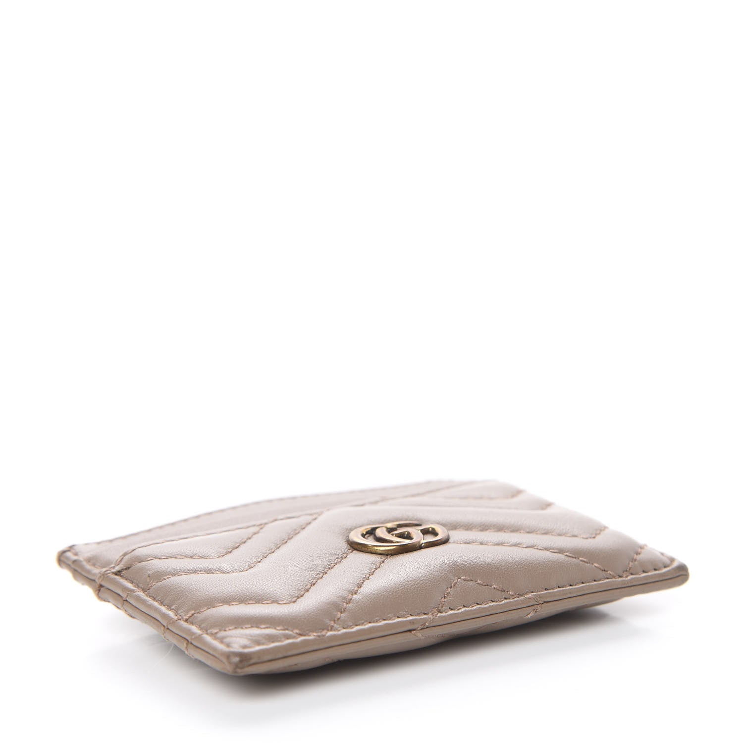 Gucci Calfskin Matelasse GG Marmont Card Holder Porcelain Rose 4 of 9