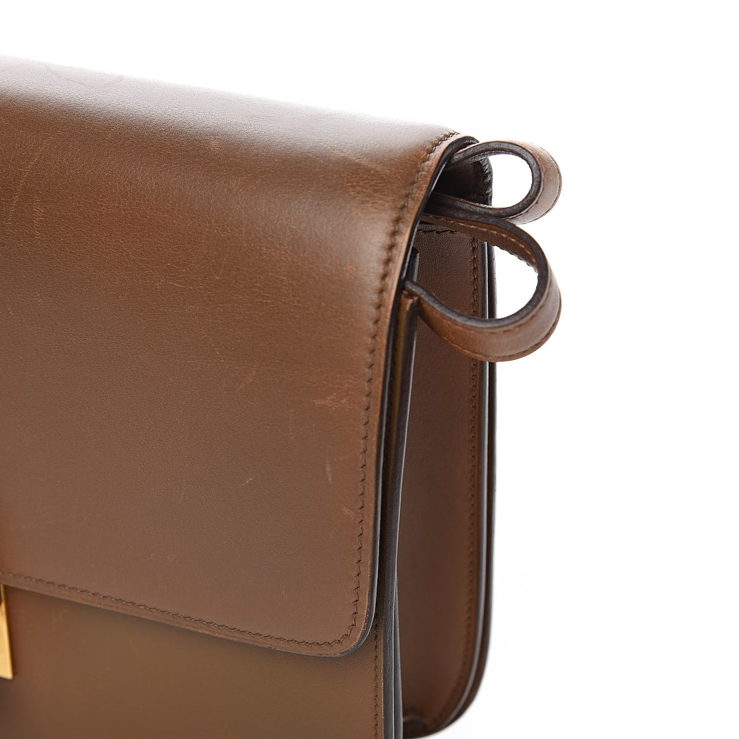 Box Calfskin Medium Classic Box Flap Bag Camel