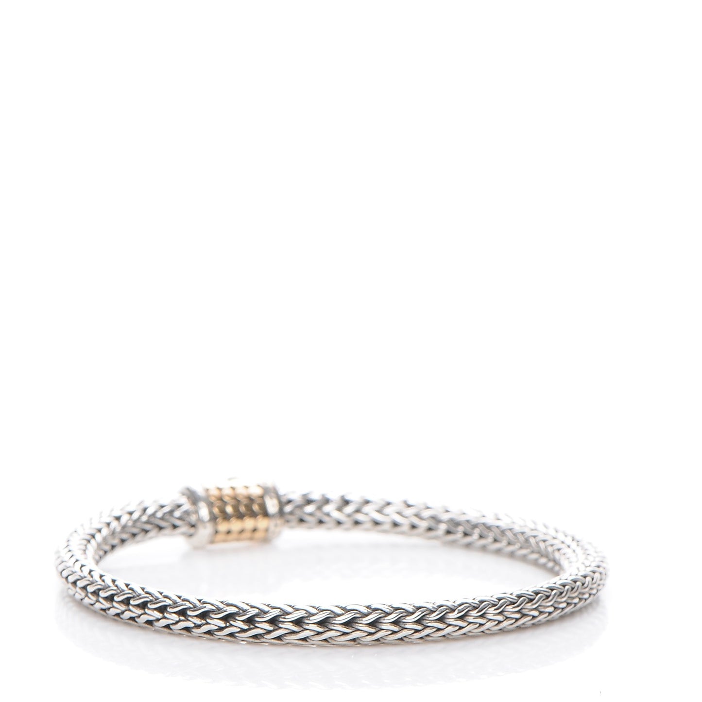 Sterling Silver 18K Yellow Gold 6mm Classic Chain Dot Bracelet