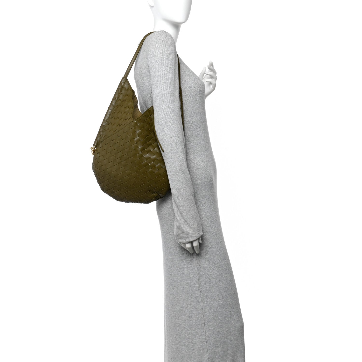 Bottega Veneta Nappa Intrecciato Medium Solstice Hobo Mud 1852540 Bottega Veneta Nappa Intrecciato Medium Solstice Hobo Mud 1852540