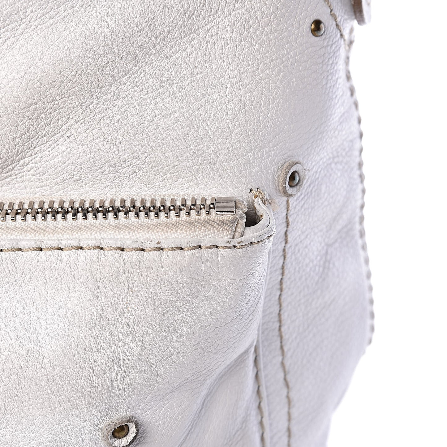 Calfskin Paddington Hobo White