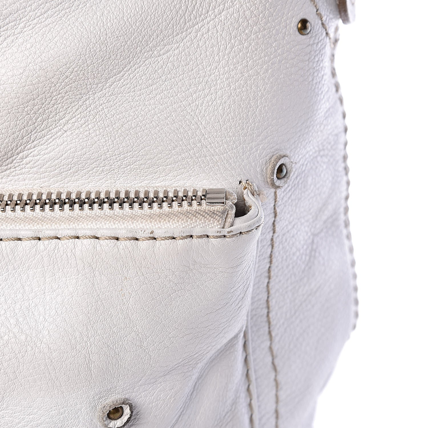 Chloe Calfskin Paddington Hobo White 34 of 36