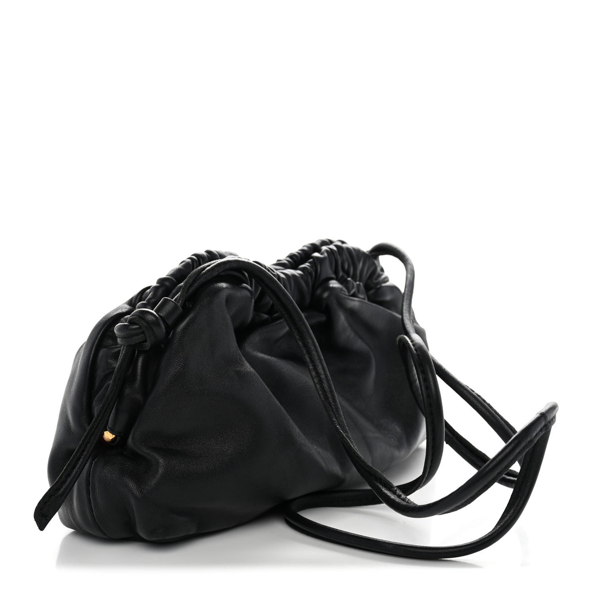 Lambskin Cloud Clutch Black Flamma