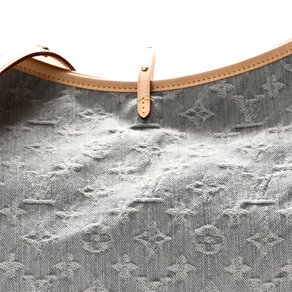 Louis Vuitton Monogram Denim CarryAll MM Washed Grey 8 of 10