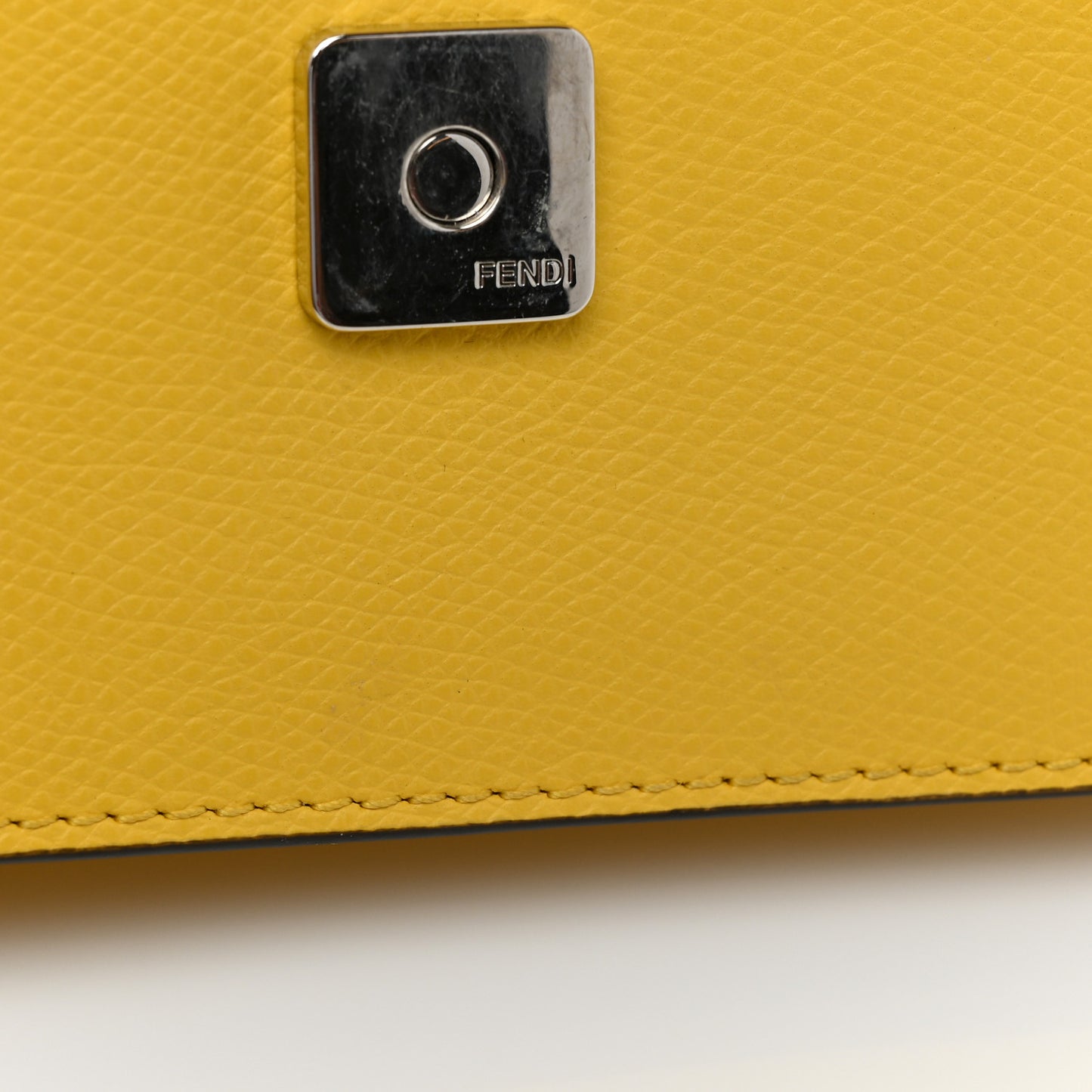 Vitello Cruise F is Fendi Bi-Color FF 1974 Embossed Envelope Belt Bag Maya Black Sunflower