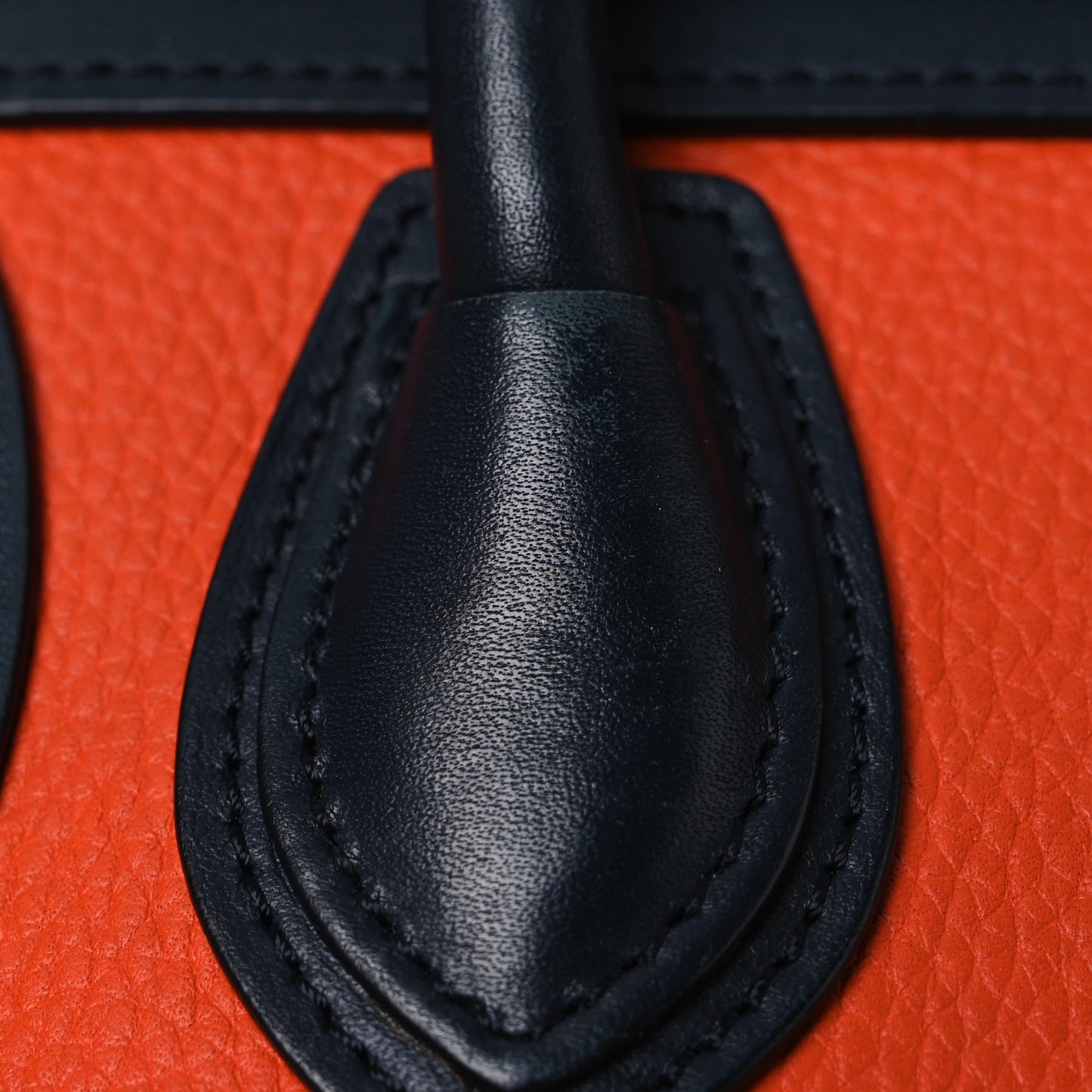 Elephant Calfskin Nano Tri-Color Luggage Bright Orange