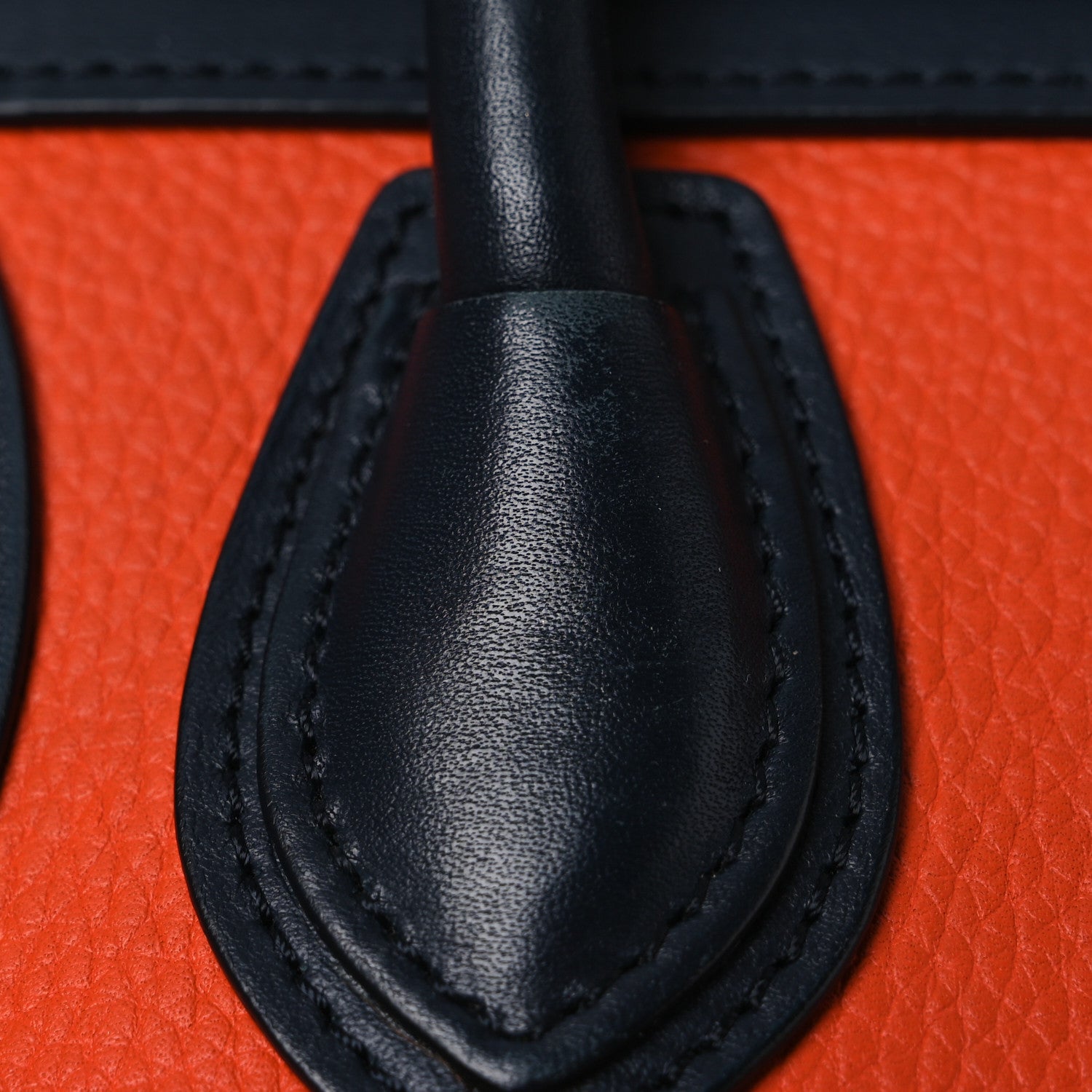 Celine Elephant Calfskin Nano Tri-Color Luggage Bright Orange 13 of 17