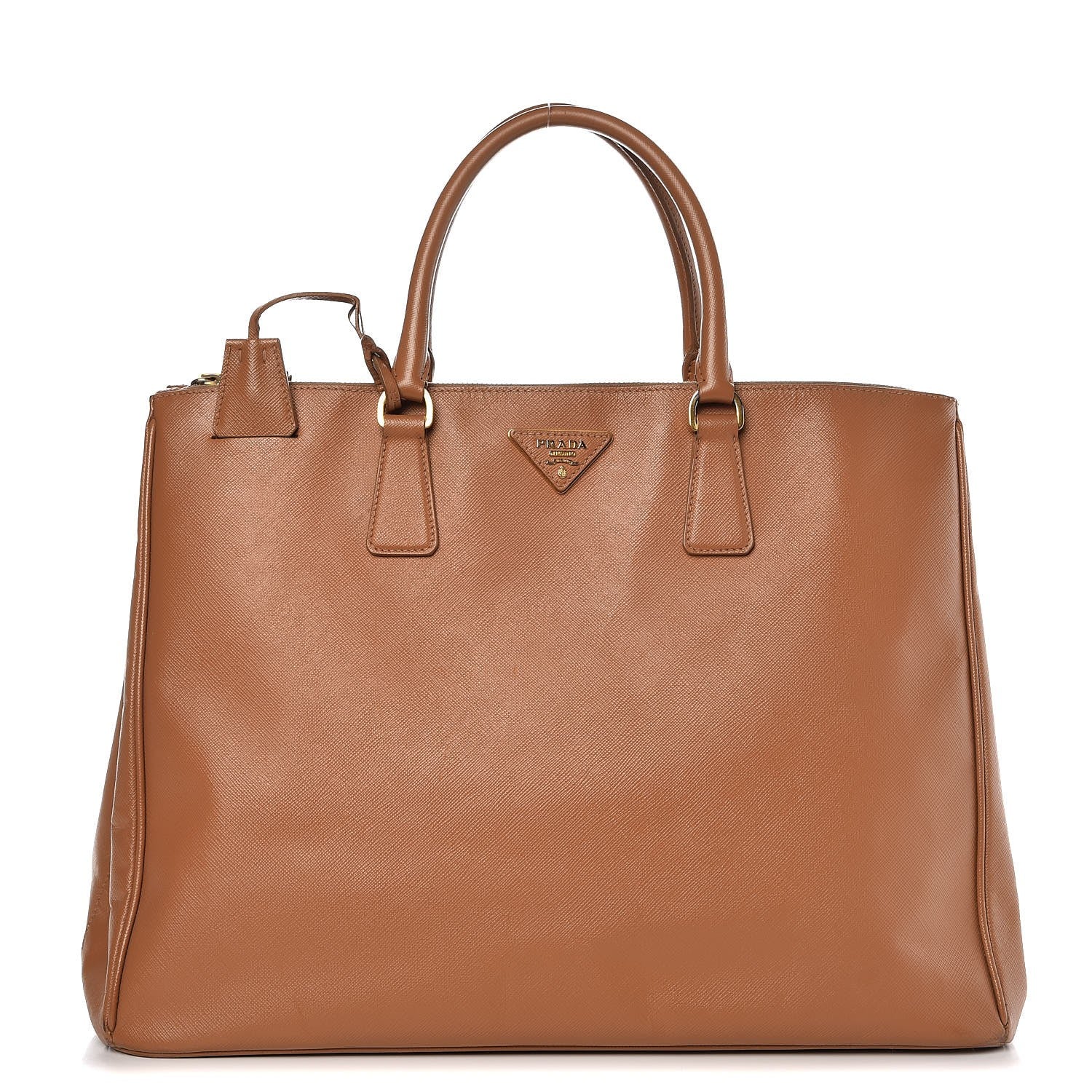 Prada Saffiano Lux Extra Large Galleria Double Zip Tote Caramel 1 of 18