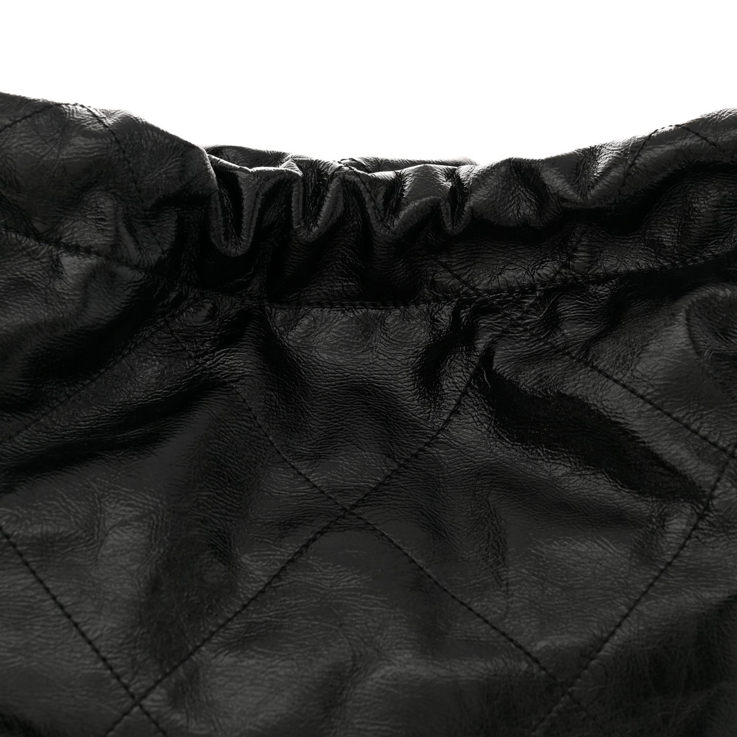 Shiny Calfskin Quilted Chanel 22 Black