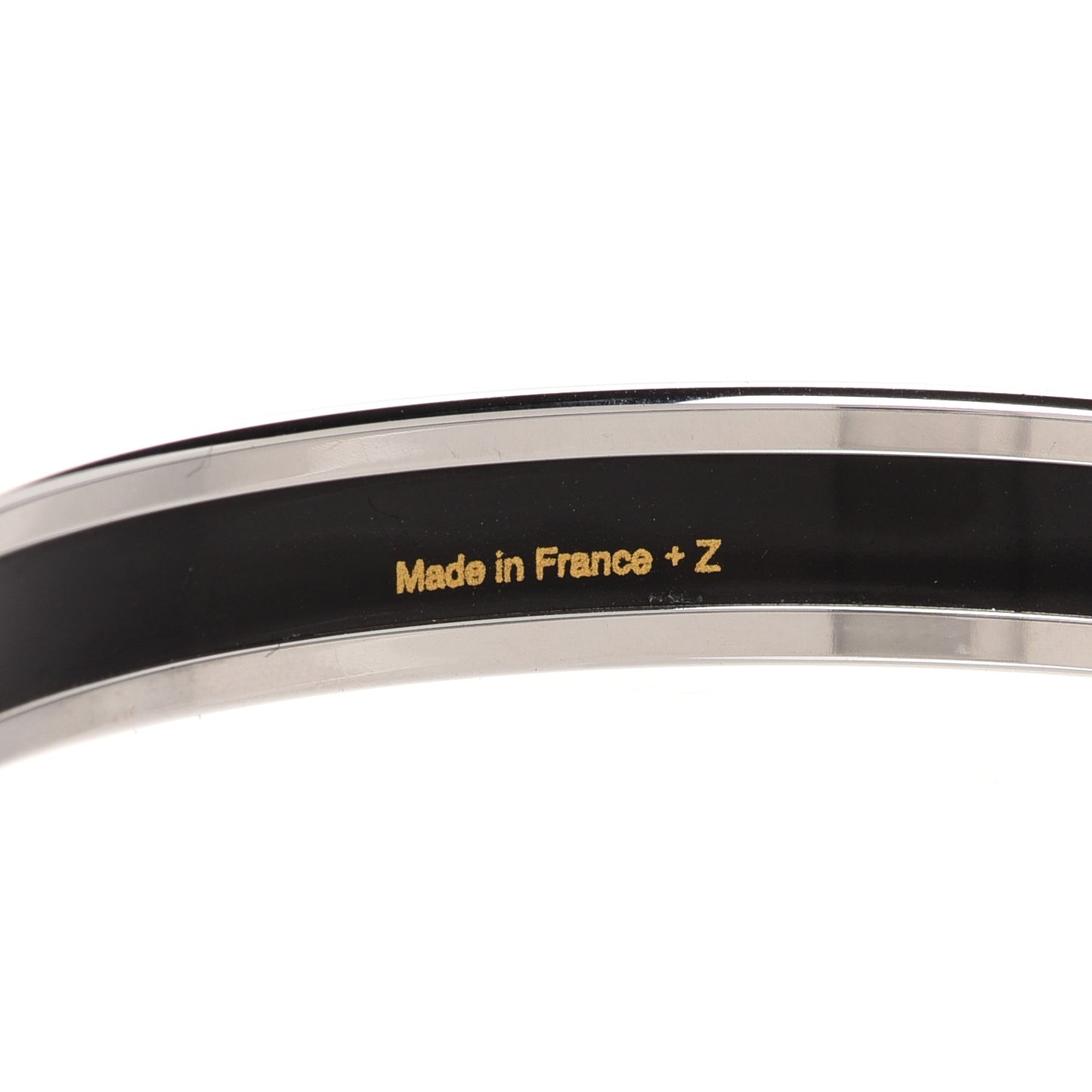 Enamel Printed Narrow Le Cles Bracelet 65 Platine White