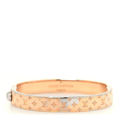 Louis Vuitton Brass Monogram Nanogram Cuff S Gold 1 of 7