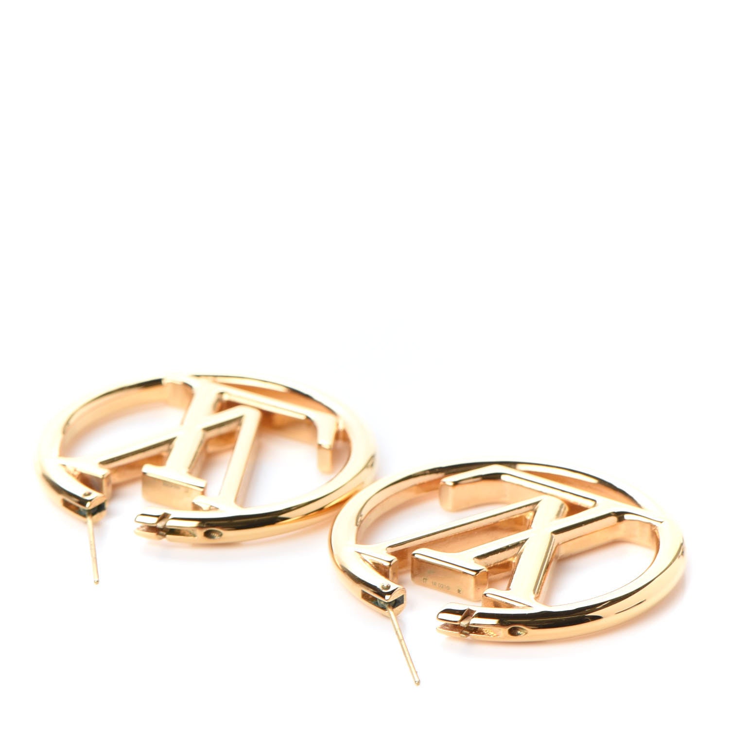 Louis Vuitton Metal Louise Hoop Earrings Gold 3 of 5