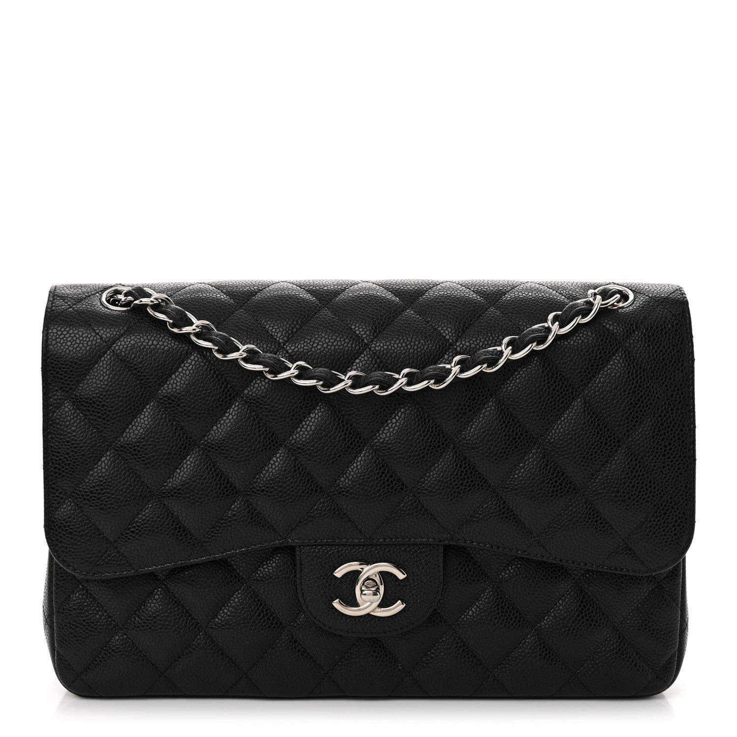 Chanel Caviar Quilted Jumbo Double Flap Black 1 of 11