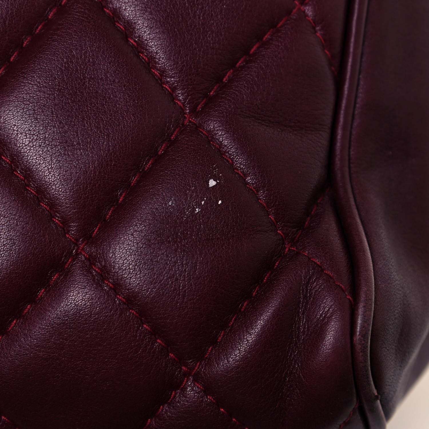 Chanel Lambskin Quilted Tote Burgundy 18 of 18