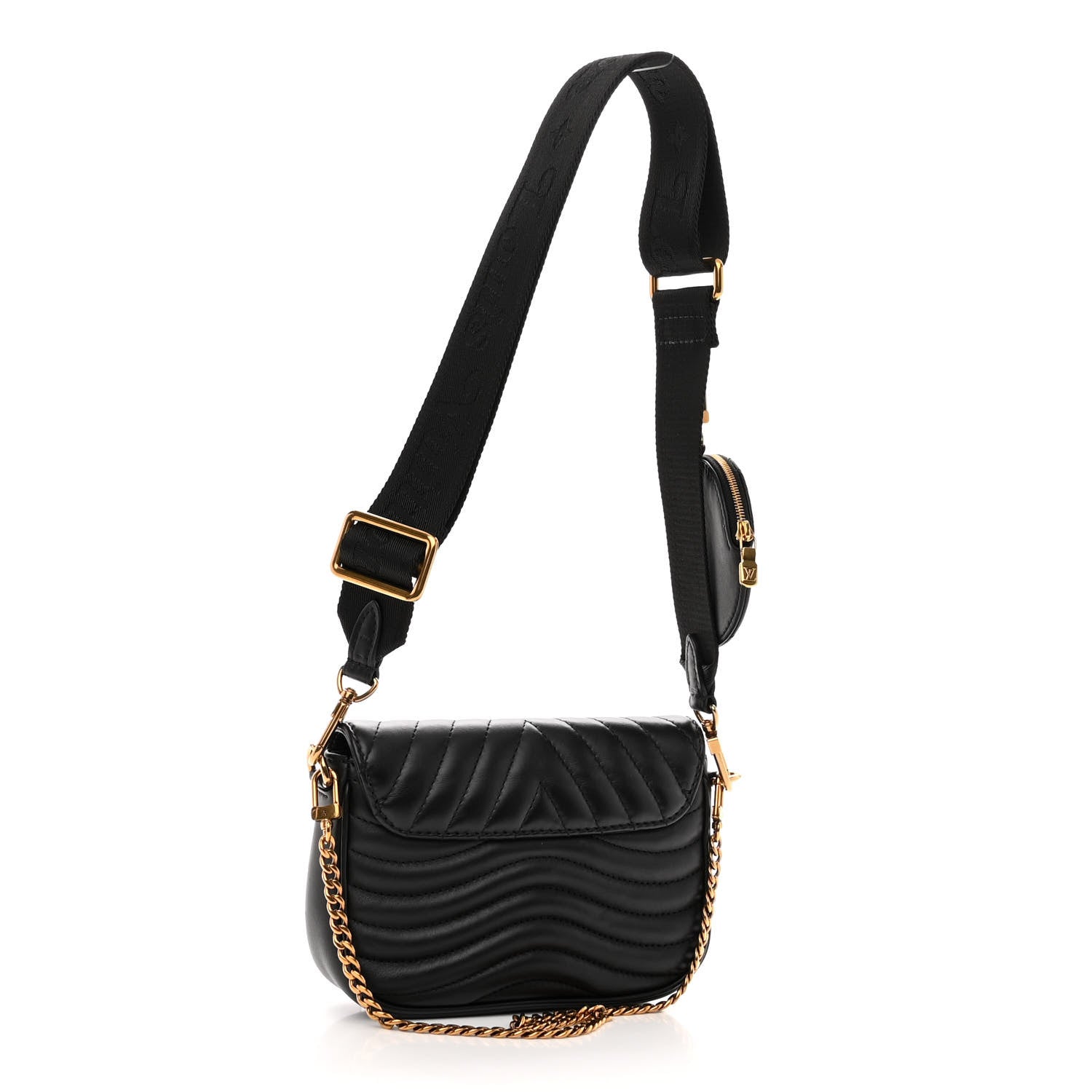 Louis Vuitton Calfskin New Wave Multi Pochette Black 3 of 9