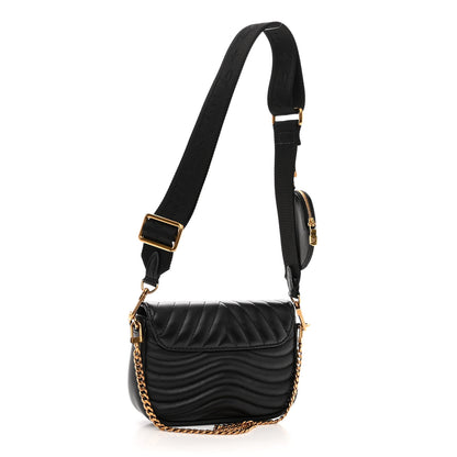 Louis Vuitton Calfskin New Wave Multi Pochette Black 3 of 9