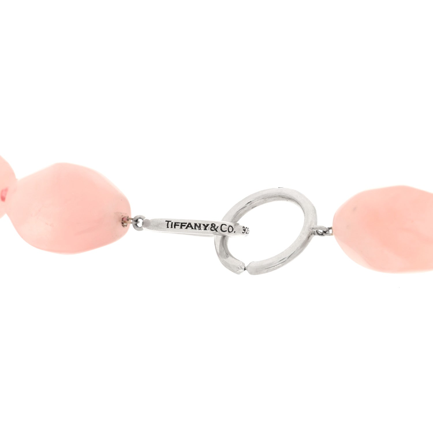 Tiffany Sterling Silver Rose Quartz Paloma Picasso Necklace 4 of 4
