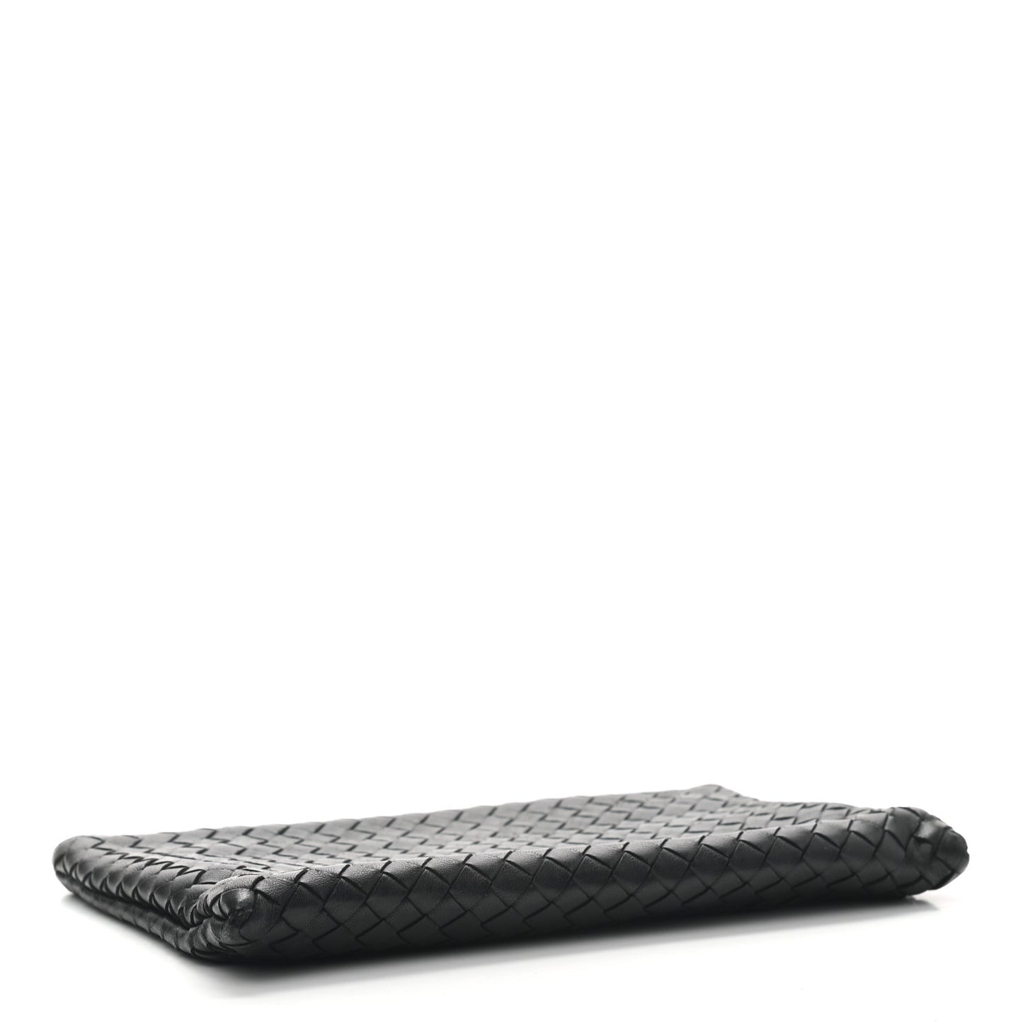 Nappa Intrecciato Medium Zip Pouch Black