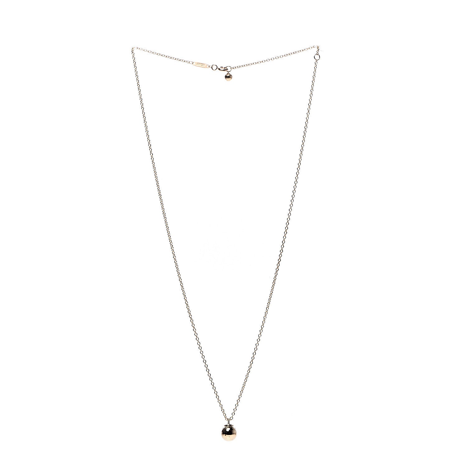 Tiffany 18K Yellow Gold 8mm HardWear Ball Pendant Necklace 2 of 6