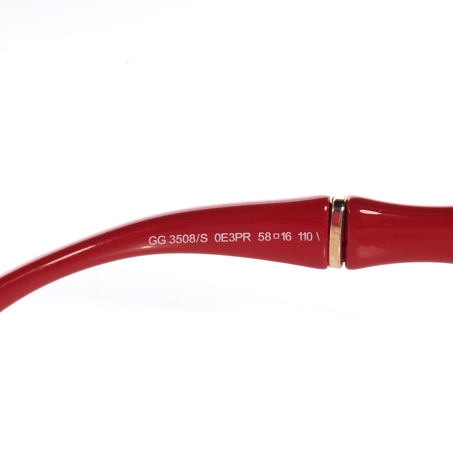 Gucci Gradient Bamboo Sunglasses GG 3508/S Red 4 of 5