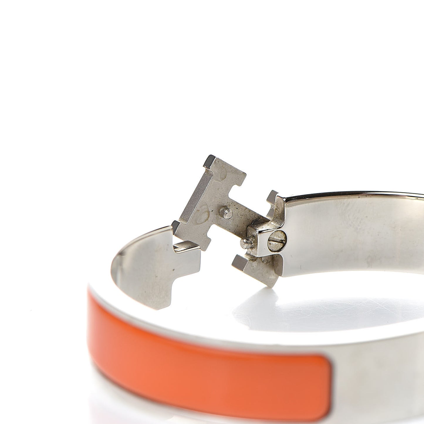 Enamel Narrow Clic Clac H Bracelet PM Orange