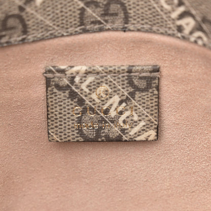Gucci X BALENCIAGA GG Supreme Monogram Web Logo Print Mini Horsebit 1955 Shoulder Bag Beige Ebony 6 of 14