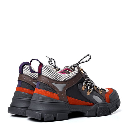 Gucci X SEGA Mesh Canvas Calfskin Womens Flashtrek Sneakers 39 White Box Pink Ardesia Loess 3 of 6