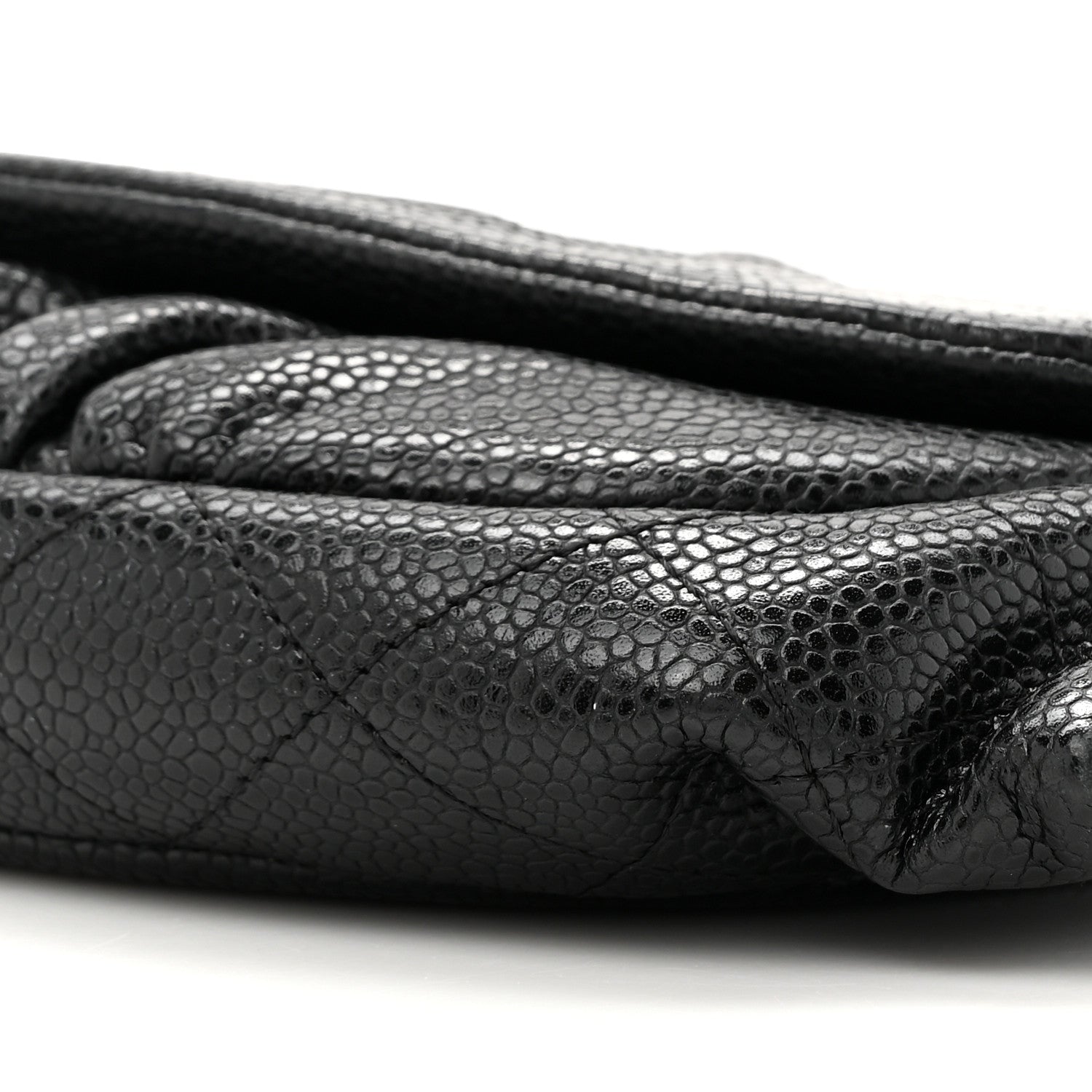 Chanel Caviar Half Moon Wallet On Chain WOC Black 10 of 14