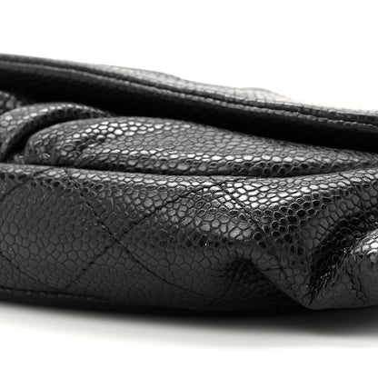 Chanel Caviar Half Moon Wallet On Chain WOC Black 10 of 14