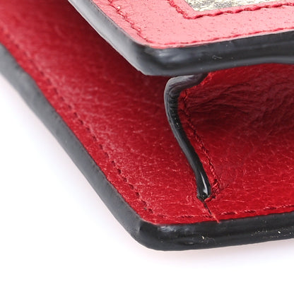 Gucci GG Supreme Monogram Web Queen Margaret Chain Wallet Red 7 of 9