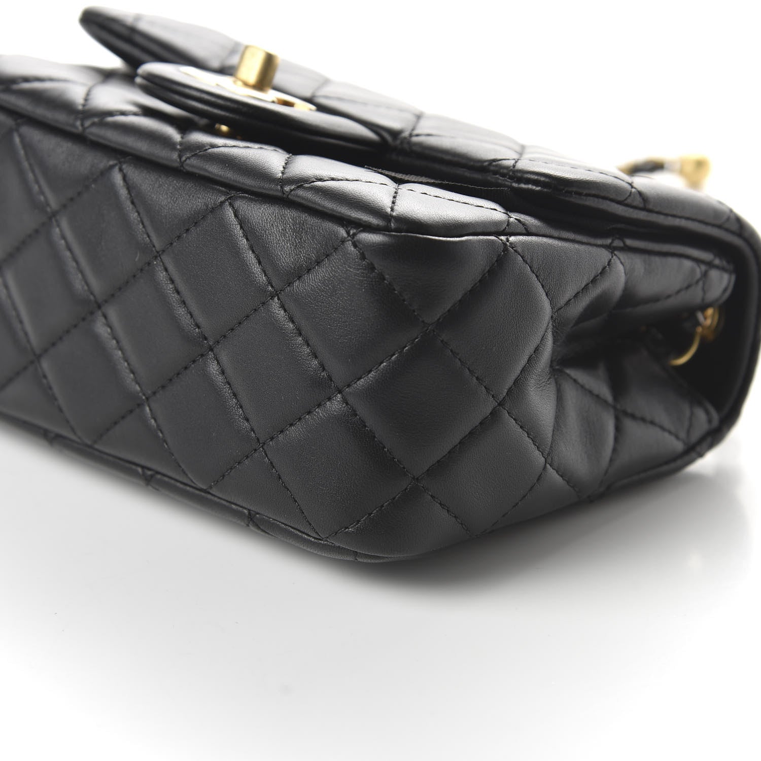 Chanel Lambskin Quilted Mini Pearl Crush Flap Black 7 of 11