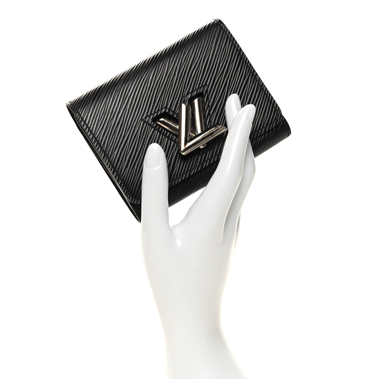 Louis Vuitton Epi Twist Compact Wallet Black 2 of 9