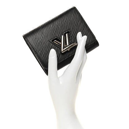 Louis Vuitton Epi Twist Compact Wallet Black 2 of 9