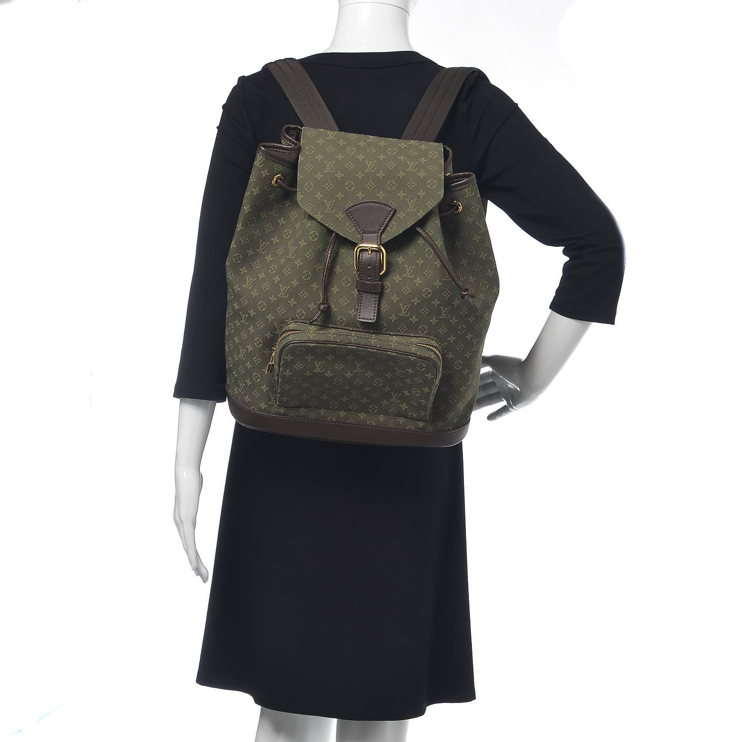 Louis Vuitton Mini Monogram Montsouris GM Backpack Kaki 2 of 11