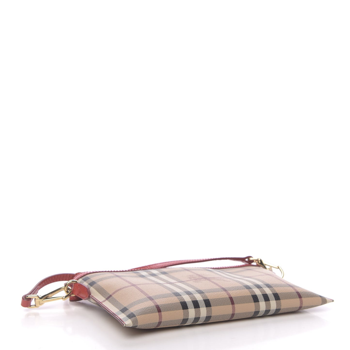 Haymarket Check Small Peyton Crossbody Clutch Bag Red