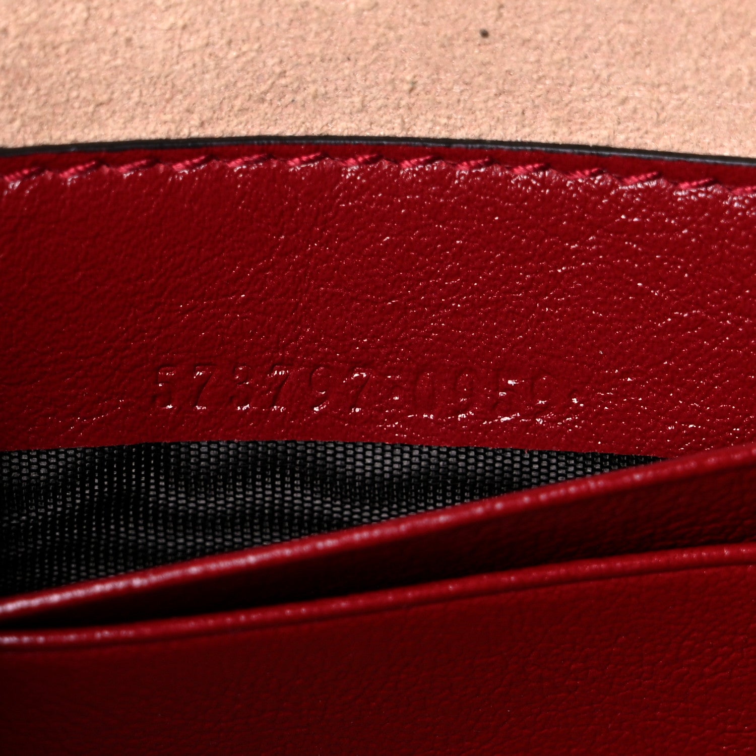 Gucci Textured Calfskin Web Mini Rajah Slim Flap Shoulder Bag Romantic Cherry 7 of 11
