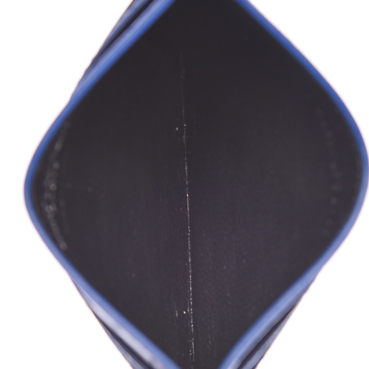 Calfskin Crocodile Embossed Monogram Credit Card Case Royal Blue