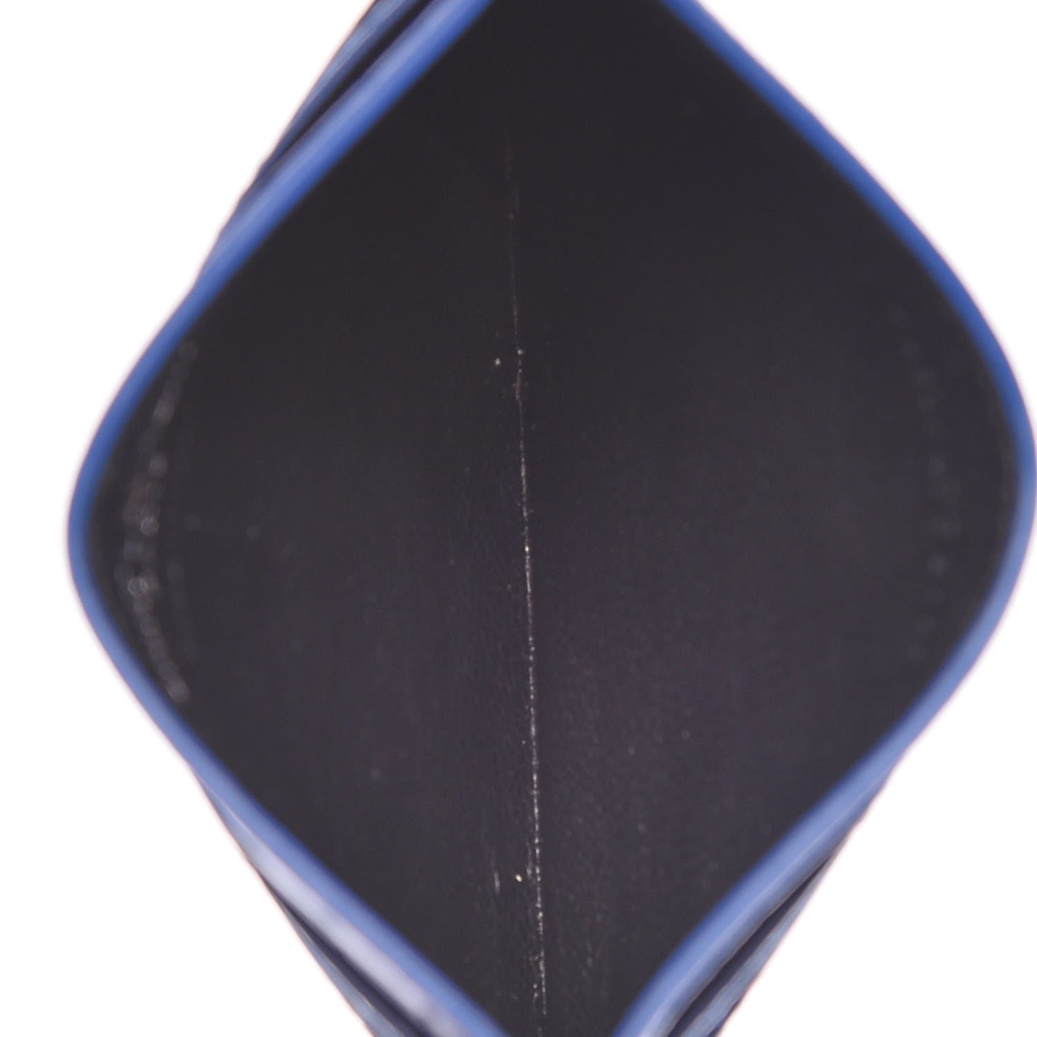 Saint Laurent Calfskin Crocodile Embossed Monogram Credit Card Case Royal Blue 5 of 8