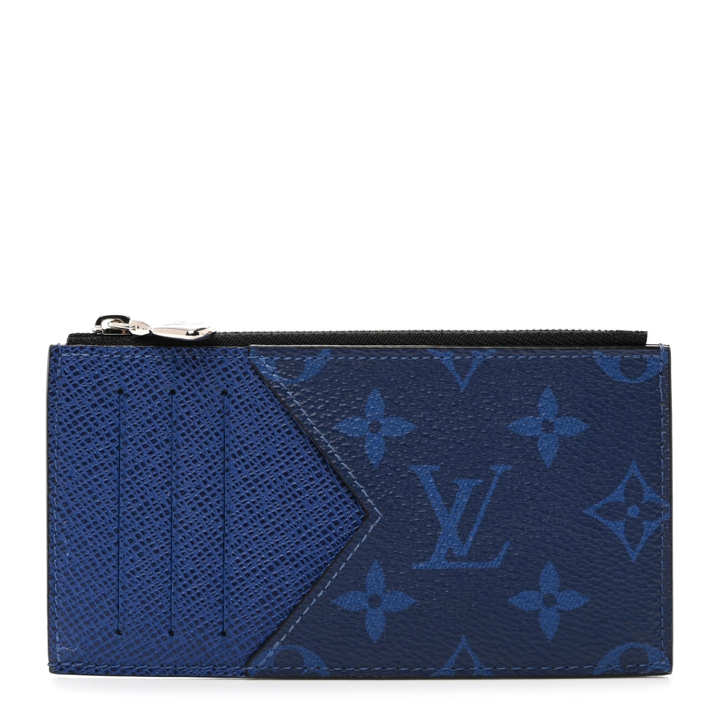 LOUIS VUITTON Monogram Taiga Coin Card Holder Cobalt