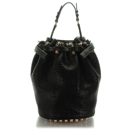 Alexander Wang Pebbled Lambskin Diego Bucket Black Rose Gold Hardware 1 of 8