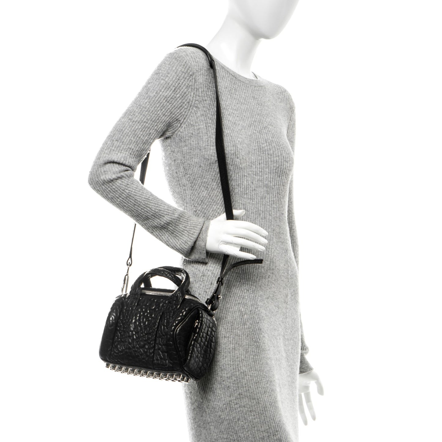 Pebbled Lambskin Mini Rockie Black Rhodium Hardware
