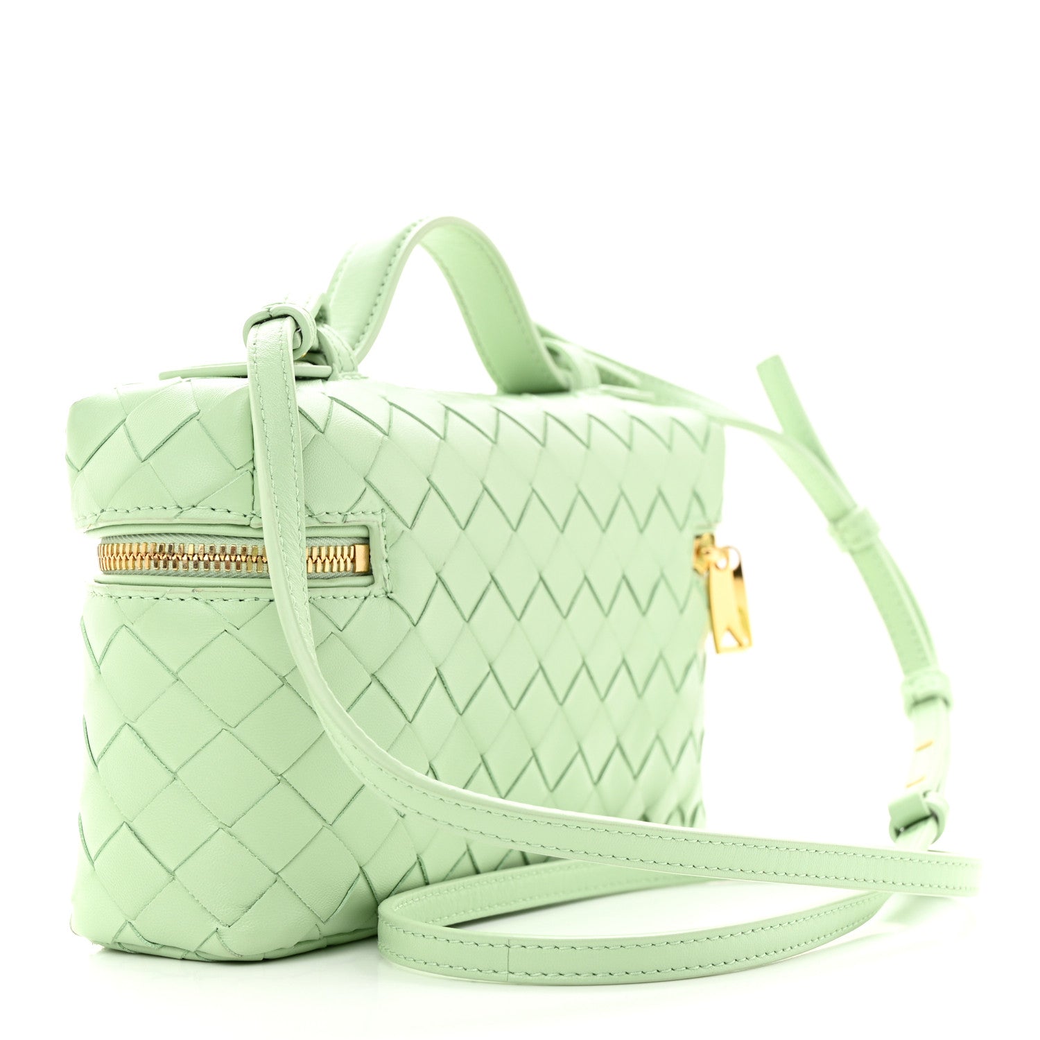 Bottega Veneta Calfskin Intrecciato Bang Bang Vanity Case Fresh Mint 3 of 9
