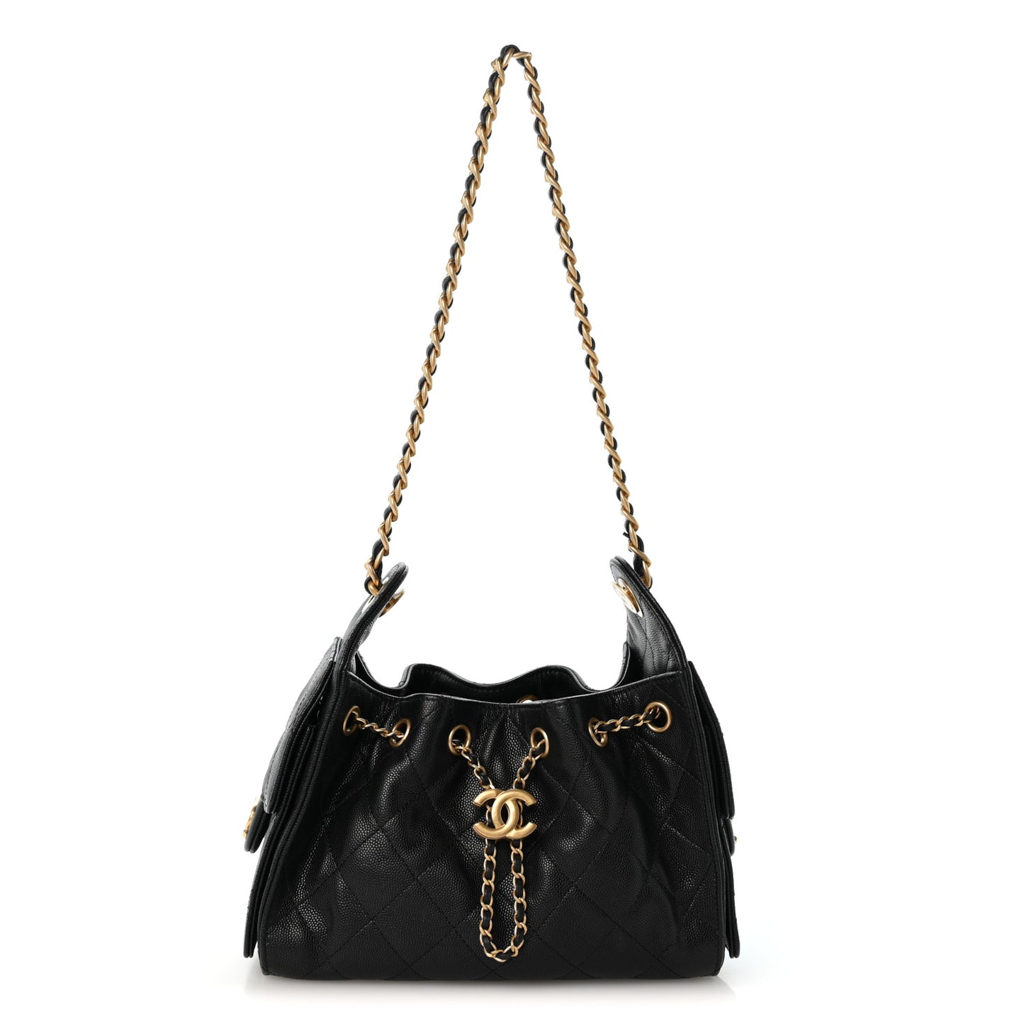 Caviar Quilted Mini Chanel 25 Handbag Black